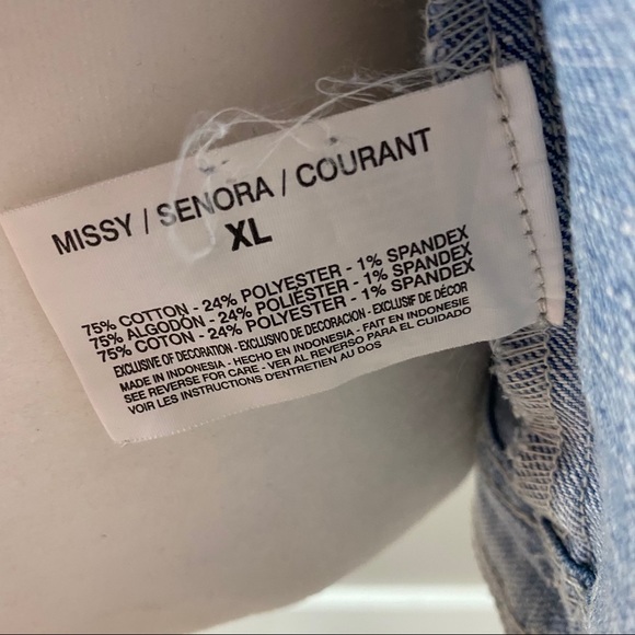 CODE BLEU DENIM JEAN LACE EMBROIDERED JACKET - Picture 10 of 11